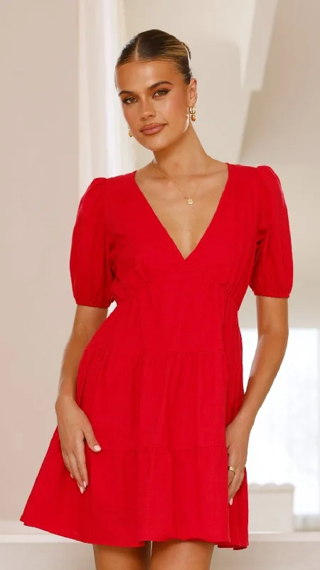 Billie Mini Dress - Red