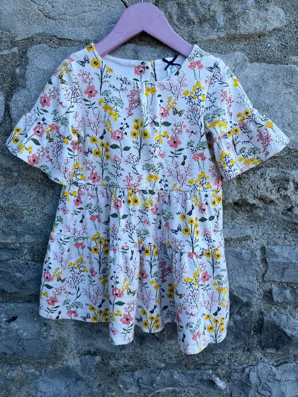 Floral white dress  2-3y (92-98cm)