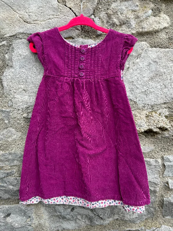 JJMB Purple cord dress 2-3y (92-98cm)