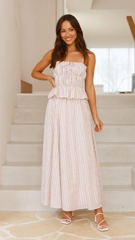 Misty Maxi Dress - Beige