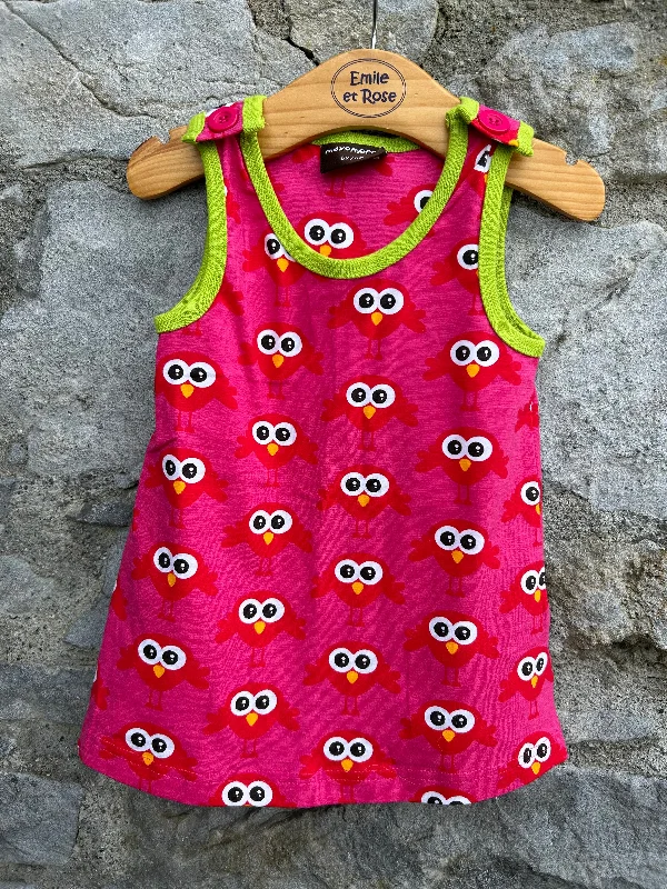 Pink bird pinafore  3-6m (62-68cm)