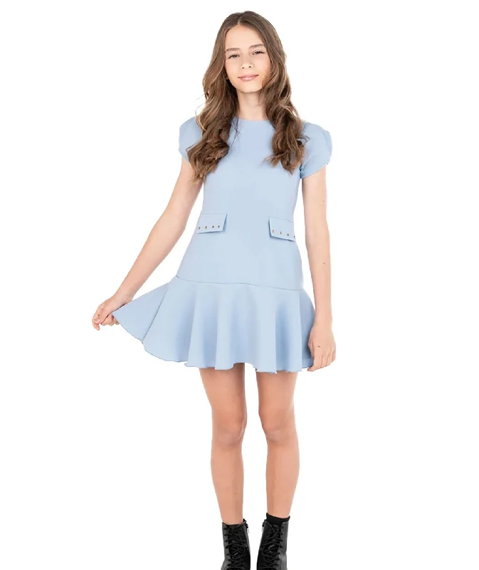 Zoe Ltd. Girls Mallory Dress Slate