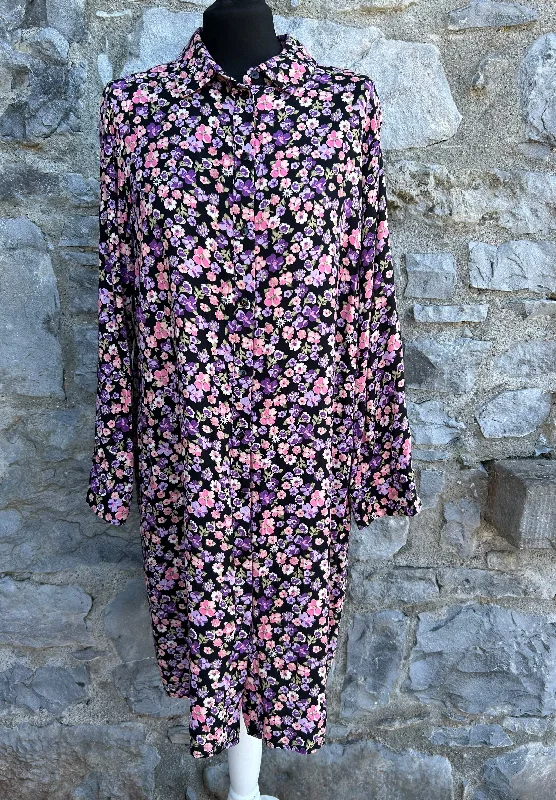 Pink&purple flowers dress uk 12