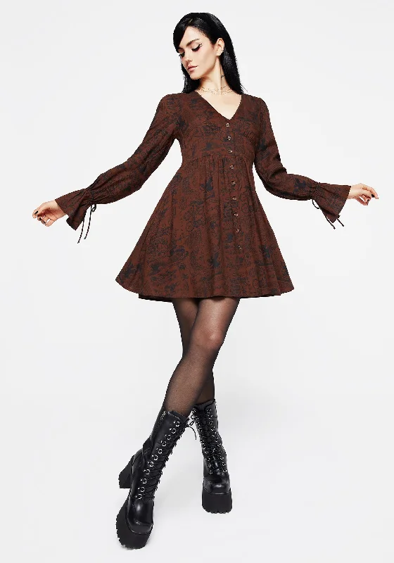 Daemonologie Woodcut Print Mini Dress