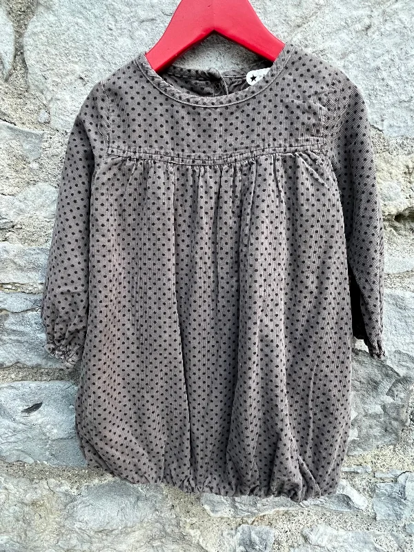 Grey polka dots cord dress  18m (86cm)