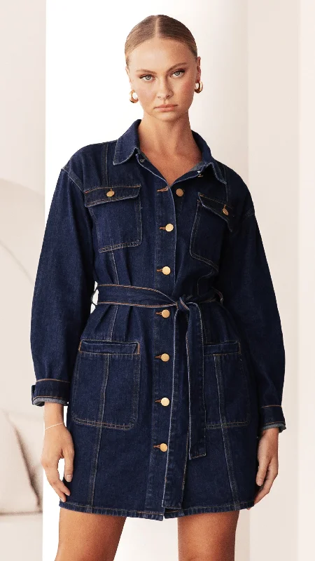 Kailas Mini Dress - Indigo Denim