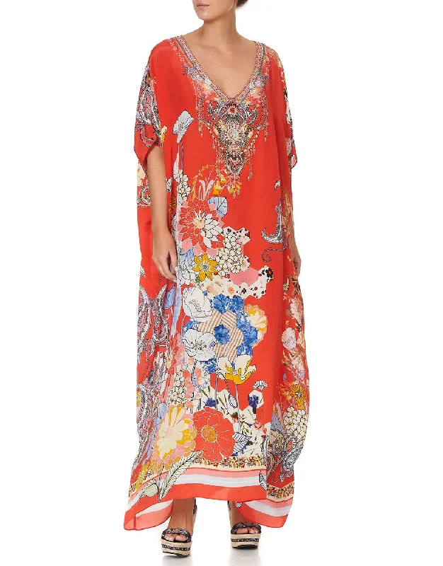 Paisley in Patches V Neck Kaftan