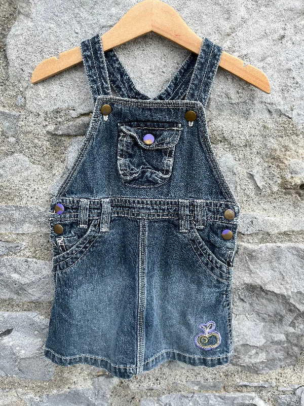 Denim navy pinafore   9-12m (74-80cm)