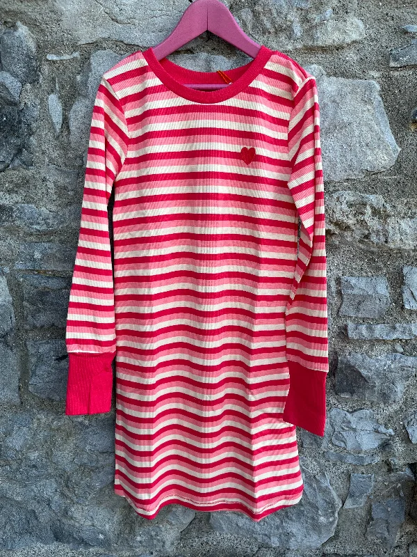 Strawberry Ice Stripes School Dress  9y (134cm)