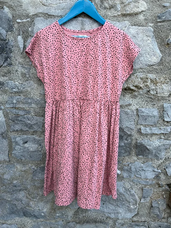 Tiny leopard print pink dress  11y (146cm)