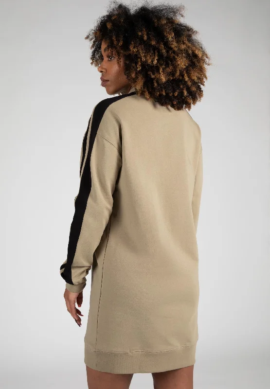 Isabella Sweatshirt Dress - Beige