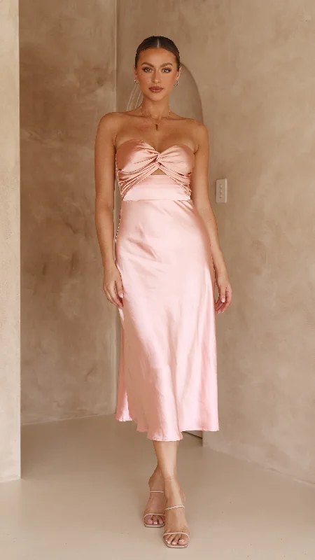 Carmelia Maxi Dress - Salmon/Blush