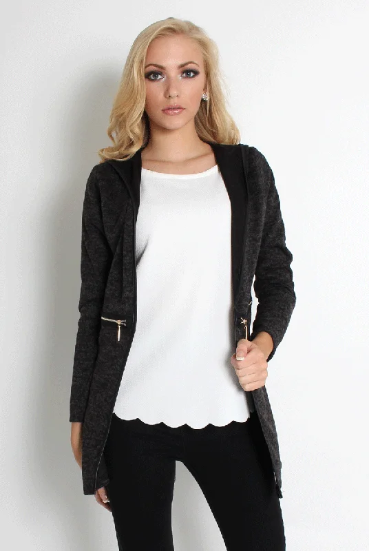 Lydia Dark Grey Hooded Jacket