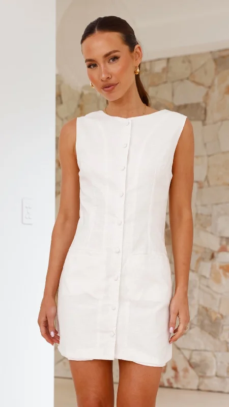 Celine Mini Dress - White