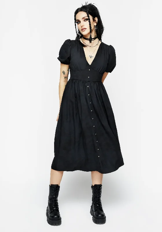 Gladys Button Front Midi Dress