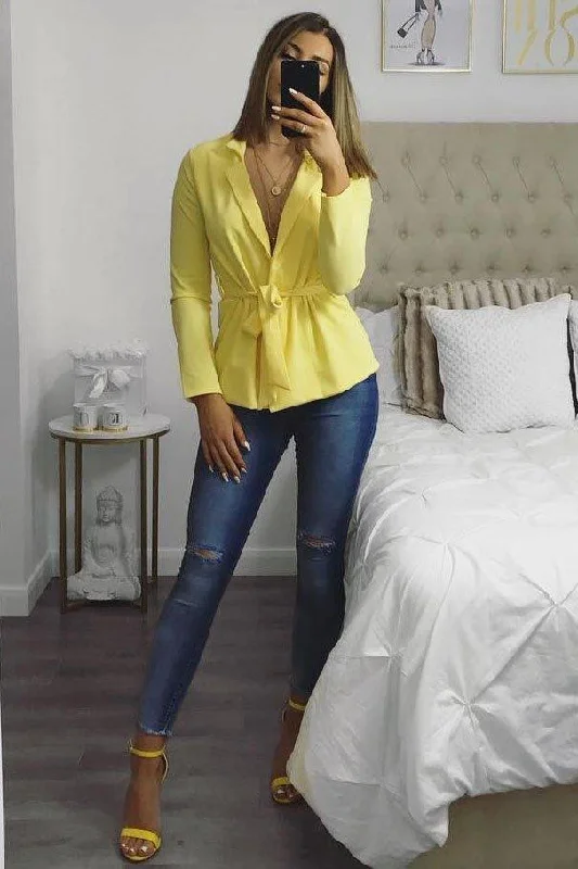 Lemon Belted Blazer - Kenna