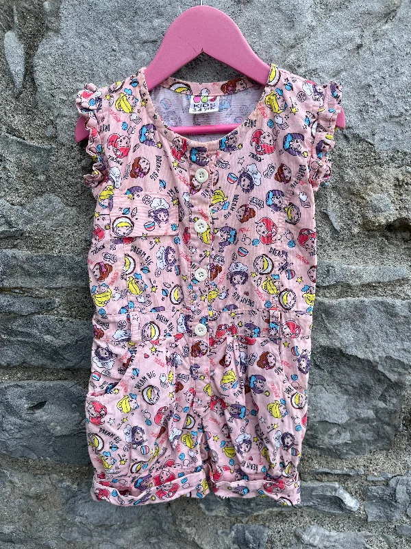 Pink cord jumpsuit   3-4y (98-104cm)