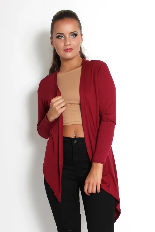 Kimmy Wine Asymmetric Jacket