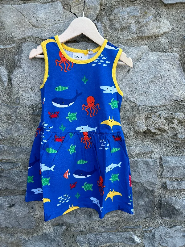 Sea life blue dress  2-3y (92-98cm)