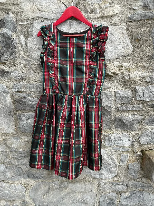 Red&green check pinafore  11-12y (146-152cm)