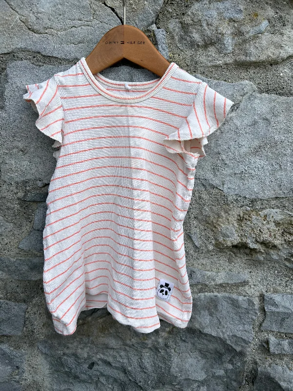 MR Pink stripy tunic  12-18m (80-86cm)