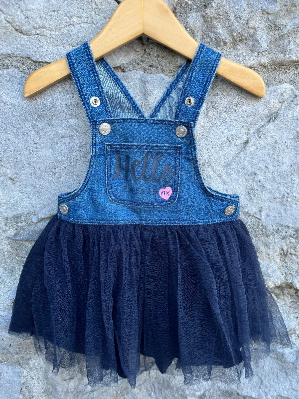 Denim pinafore   3-6m (62-68cm)