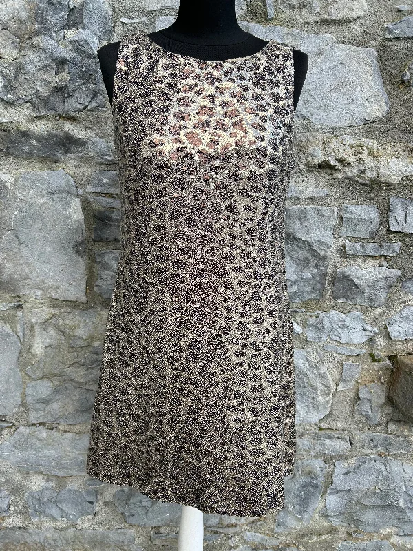 Sequin leopard print dress uk 8-10