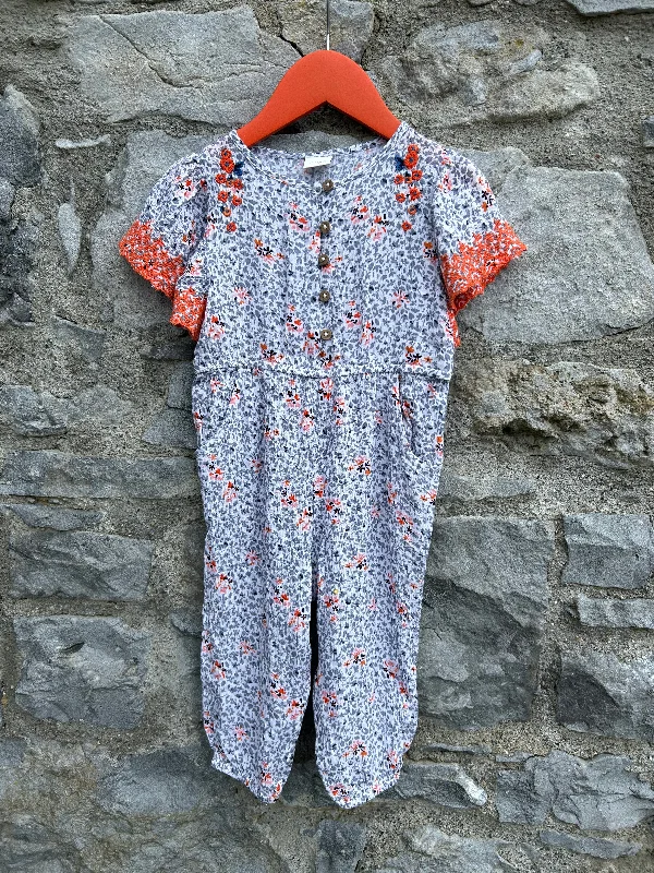 Blue floral jumpsuit  9-12m (74-80cm)