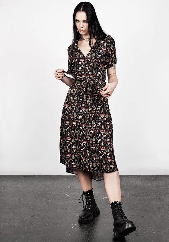 Luthien Button Up Shirt Dress