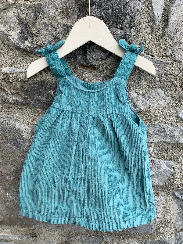 Teal cord pinafore    0-3m (56-62cm)