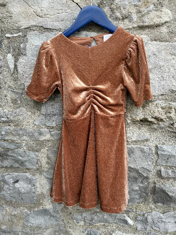 Gold spotty velvet dress 6y (116cm)