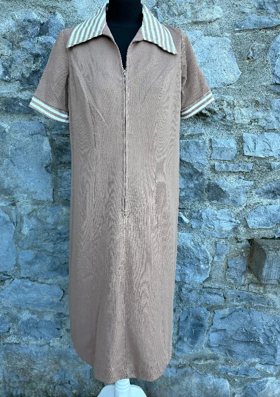 80s brown dress uk 16