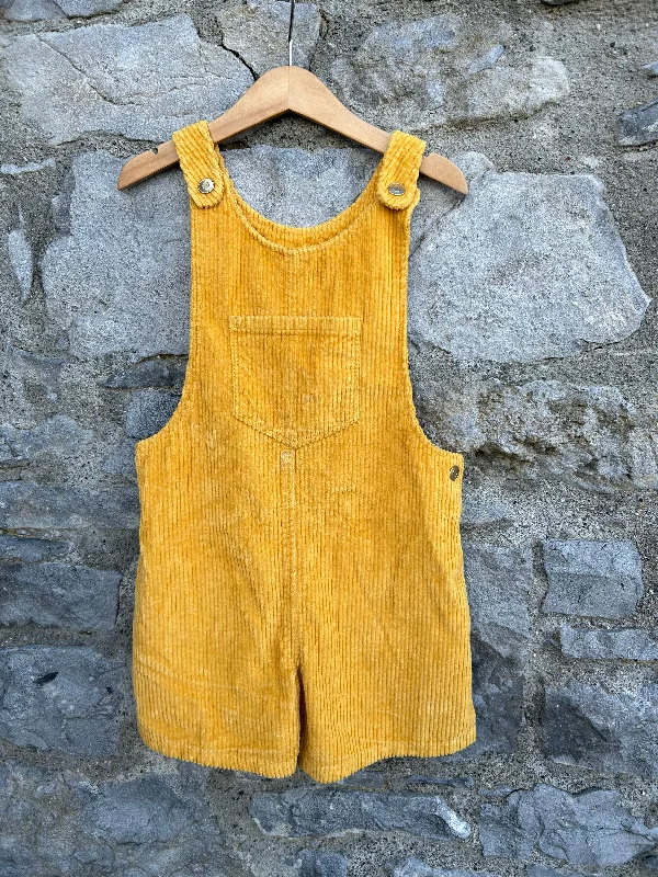 Yellow cord dungarees   6-7y (116-122cm)