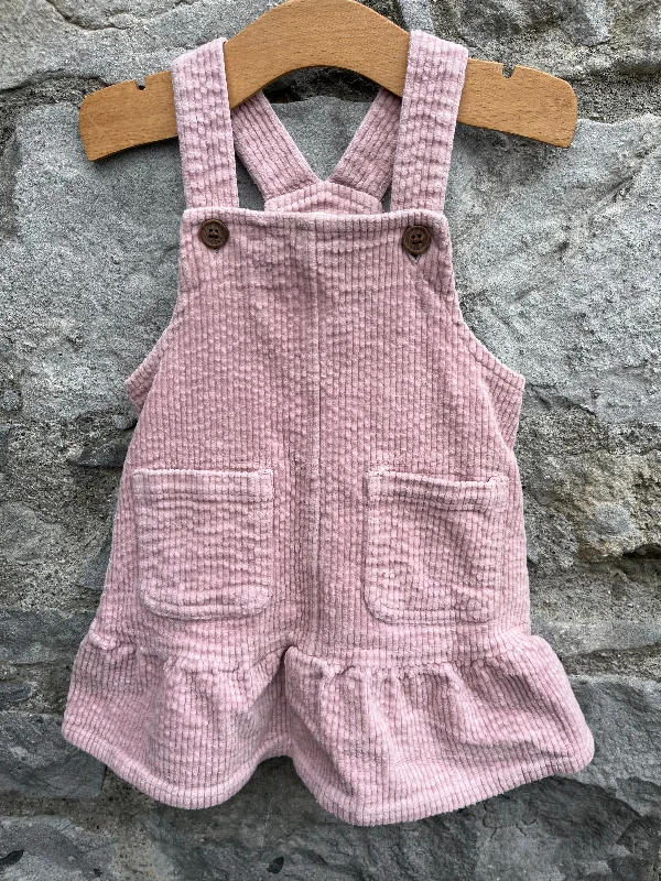 Pink cord pinafore   9-12m (74-80cm)