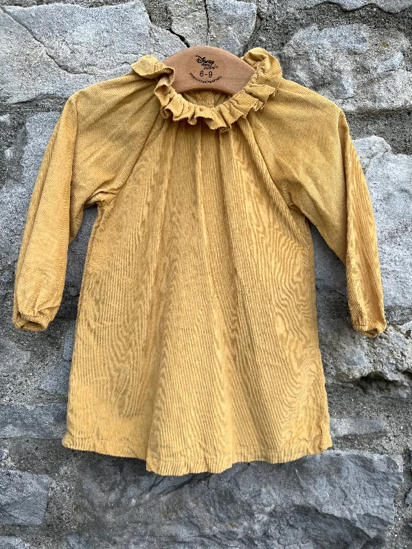 Mustard cord dress   6-9m (68-74cm)