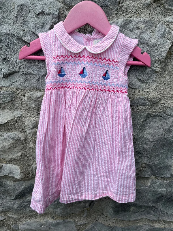 Pink stripy dress   0-3m (56-62cm)