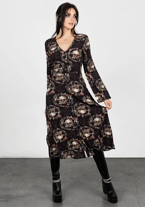 Goliath Flared Sleeve Midaxi Dress