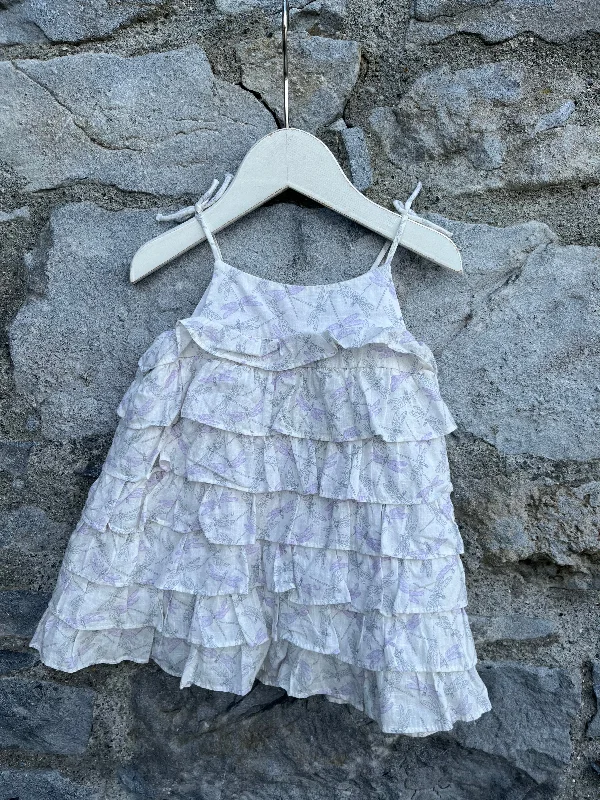 Dragonfly ruffled dress   0-3m (56-62cm)