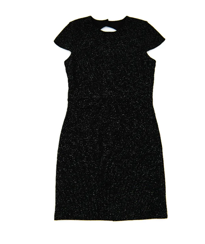 By Debra Girls Deb Black Sparkle Keyhole Back Sheath Dress