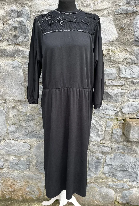 80s black dress uk 16-18