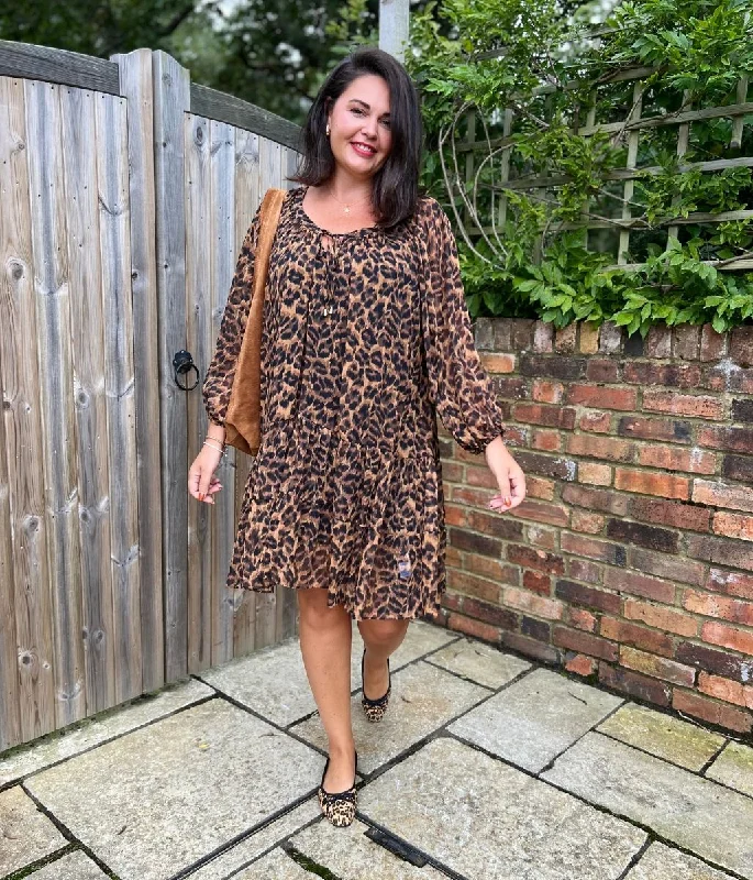 Leopard Print Willow Tiered Dress