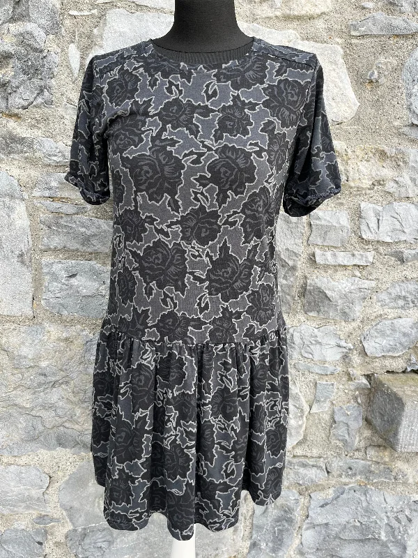 Grey floral tunic  uk 8