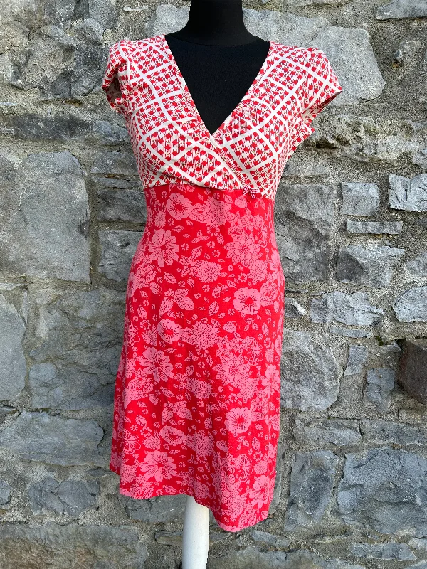 Check&flowers red dress uk 8