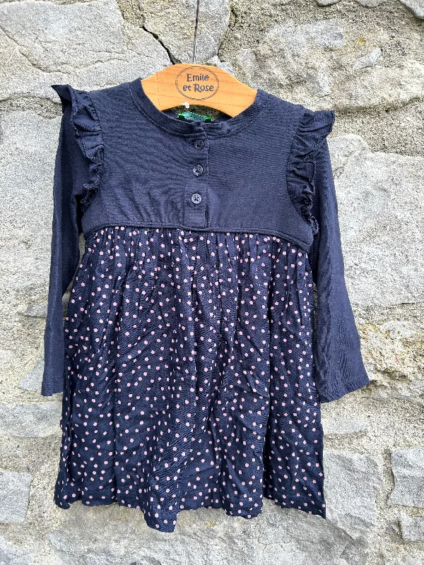 Navy dress  12m (80cm)