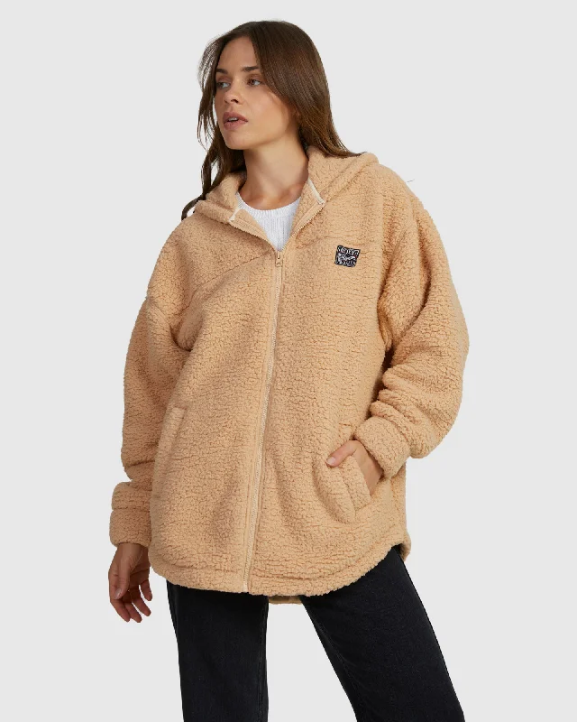 Womens Weekend Plans Full-Zip Hooded Fleece