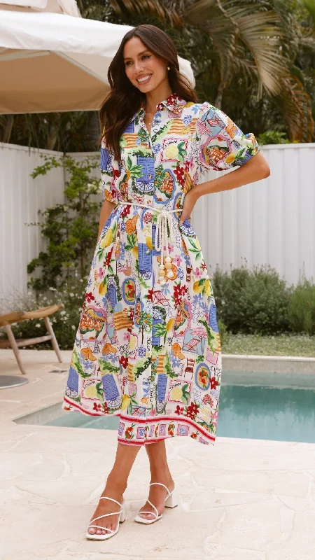 Corena Maxi Dress - Ciao Bella Print