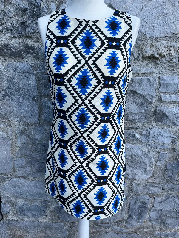 Aztec print dress   uk 8